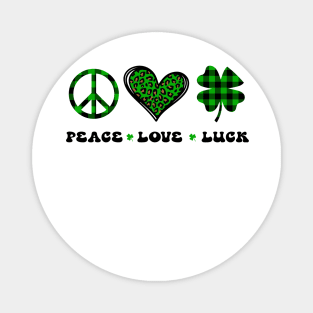 Peace Love Luck St Patrick's Day Magnet